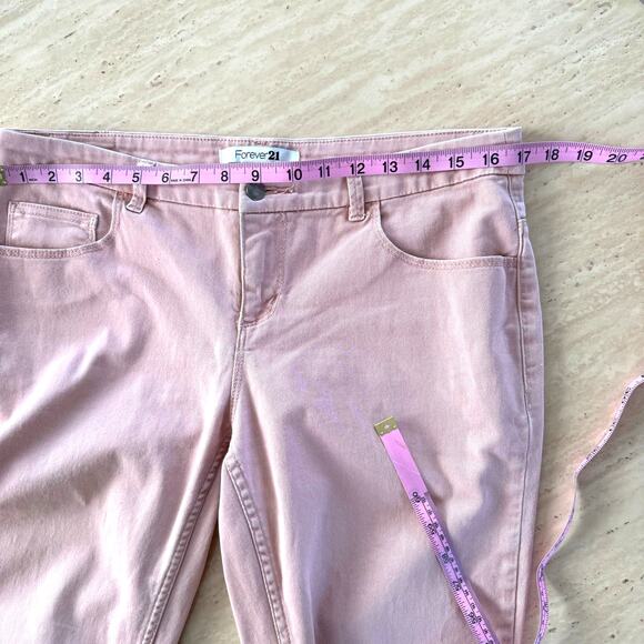 Forever 21 Peach Cotton Lightweight Tapered Jeans 34 x 28 - Picture 8 of 11
